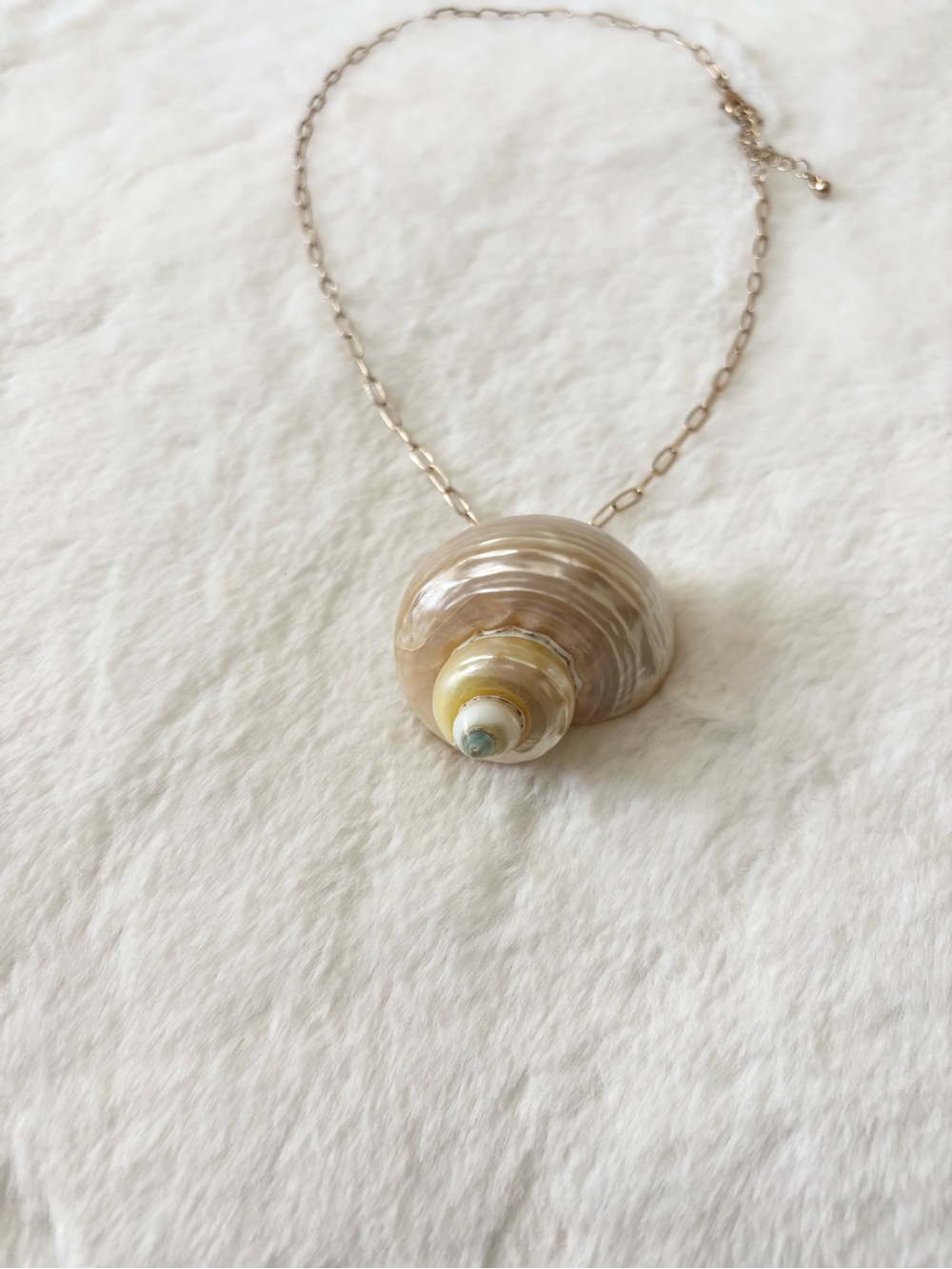 5/$15 🩷 MUST BUNDLE Delicate Cream Shell Pendant Necklace with Gold Chain - Picture 7 of 9